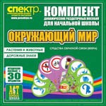 Комплект динамических раздаточных пособий - Окружающий мир (веера). Животные и растения, дорожные знаки. - «globural.ru» - Тобольск