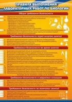 Стенд "Правила выполнения лабораторных работ по биологии" (вариант 2) - «globural.ru» - Тобольск