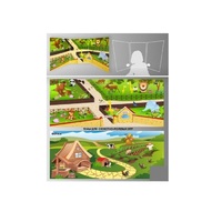 Стенд для сюжетно-ролевых игр 2-х сторонний (Зоопарк, ферма) - «globural.ru» - Тобольск