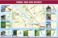 Таблица демонстрационная "Условные знаки плана местности" (винил 70x100) - «globural.ru» - Тобольск
