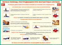 Таблица Порядок действий при коматозном состоянии пострадавшего 1000*1400 винил - «globural.ru» - Тобольск