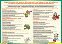 Правила безопасности на уроках труда для девочек 1000*1400 винил	 - «globural.ru» - Тобольск