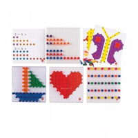 Мозаика Peg Board. Набор с прозрачными досками и картинками - «globural.ru» - Тобольск