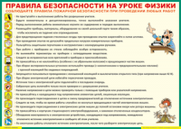 Таблица Правила безопасности на уроке физики 1000*1400 винил	 - «globural.ru» - Тобольск