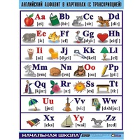 Таблица демонстрационная "Английский алфавит в картинках"(70x100) - «globural.ru» - Тобольск
