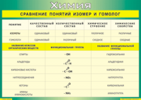 Таблица Сравнение понятий изомер и гомолог 1000*1400 винил - «globural.ru» - Тобольск