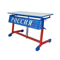 Стол ученический двухместный "Патриот-2о" на газовом лифте (р.гр. № 3-7 и наклоном столешницы) - «globural.ru» - Тобольск