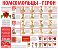 Тематический стенд "Комсомольцы-герои" - «globural.ru» - Тобольск