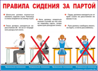 Таблица Правила сидения  за партой 1000*1400 винил - «globural.ru» - Тобольск