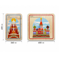 Набор стеновых панелей «Памятные места России - Кижи, Москва» - «globural.ru» - Тобольск