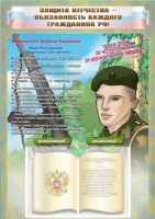 Стенд-уголок "Защита Отечества – обязанность каждого гражданина Российской Федерации" - «globural.ru» - Тобольск