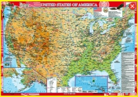 Настенная карта Соединенных Штатов Америки на английском языке (учебная) - «globural.ru» - Тобольск