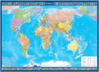 Настенная политическая карта мира с флагами на английском языке - «globural.ru» - Тобольск