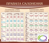 Стенд "Правила склонения" - «globural.ru» - Тобольск