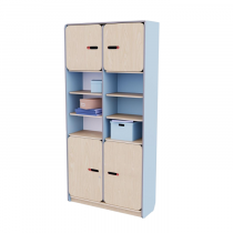 Рабочий стеллаж для воспитателя из коллекции «НЕГА» (цвет голубой) - «globural.ru» - Тобольск