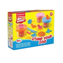 Пластилин на растительной основе Artberry/Stamp Your Zoo 3 бан./35 г со штампами - «globural.ru» - Тобольск