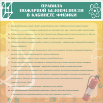 Стенд "Правила пожарной безопасности в кабинете физики" - «globural.ru» - Тобольск