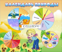 Стенд "Календарь природы" (вариант 1) - «globural.ru» - Тобольск