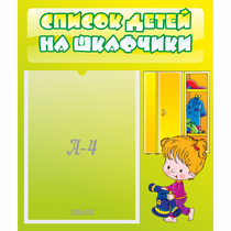 Стенд "Список детей на шкафчики" №5 - «globural.ru» - Тобольск